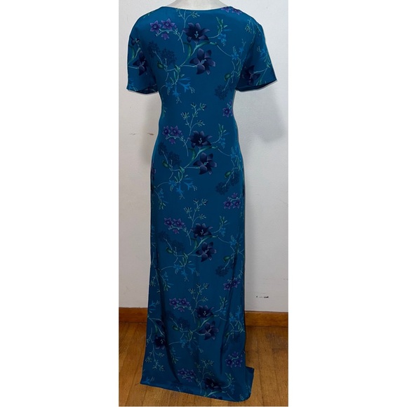 Vintage Laura Ashley Silk Floral Maxi Dress - Picture 5 of 8